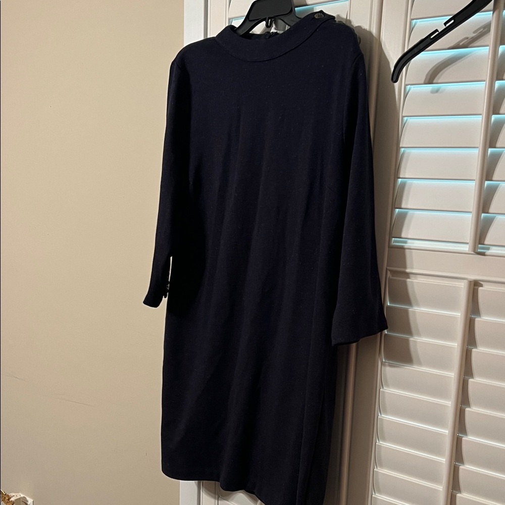 Talbots Classic Navy Long Sleeve Dress
